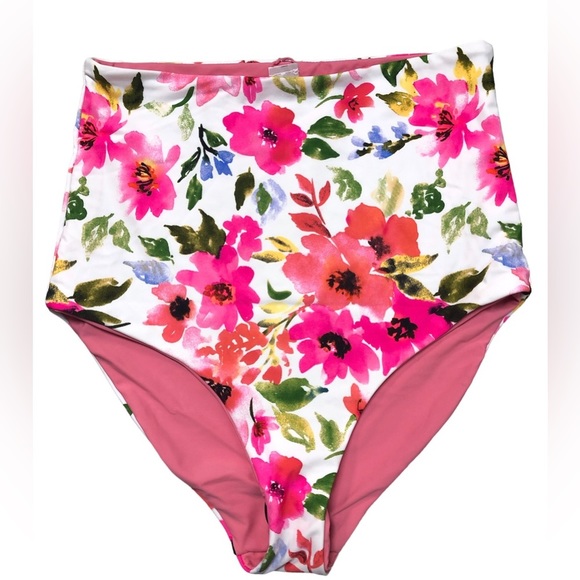 Coral Reef Other - Coral Reef Women’s Swim Bottom Floral High Cut Waist Sz 12/14